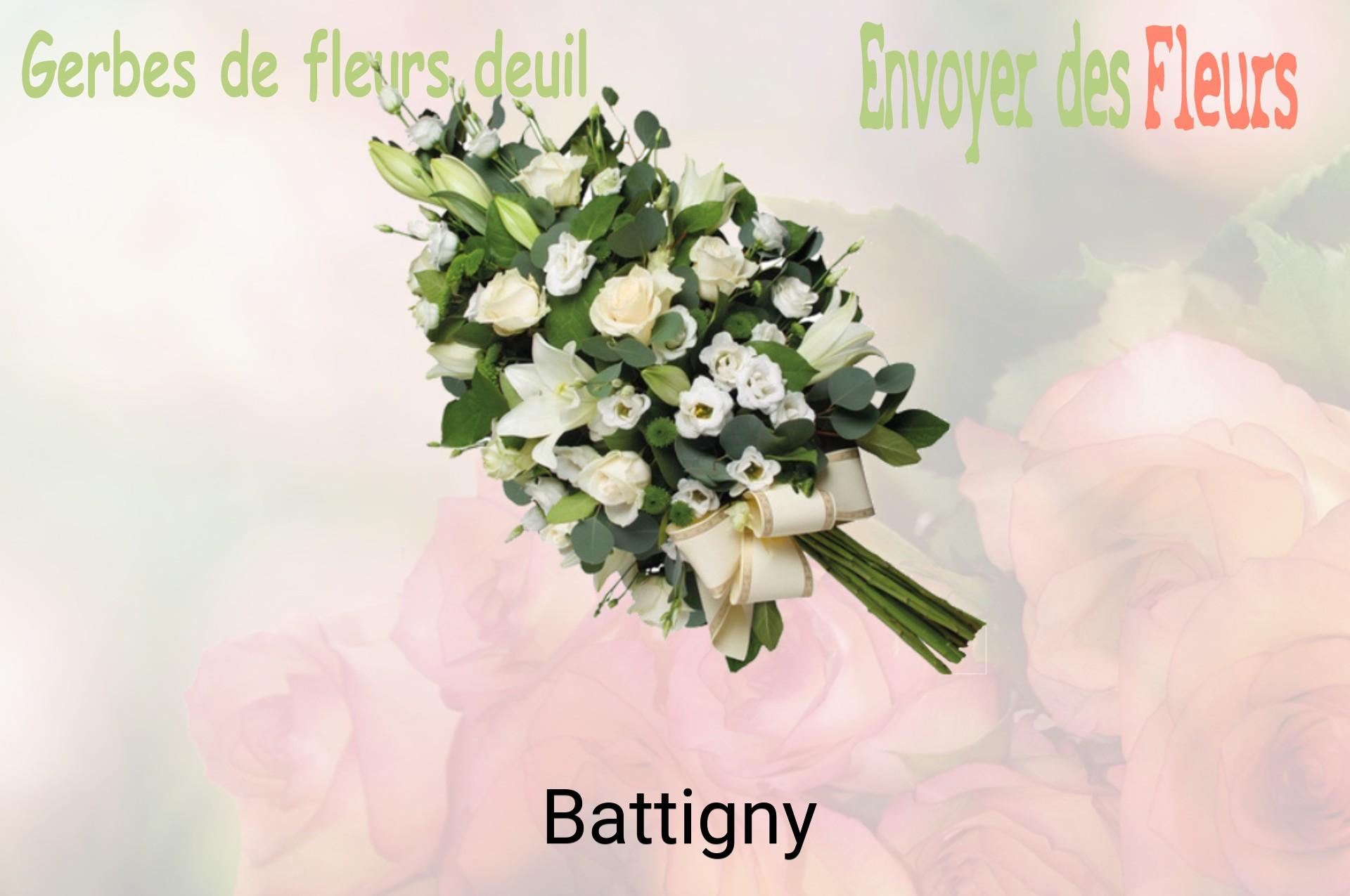 Gerbe de fleurs de deuil livrée à Battigny